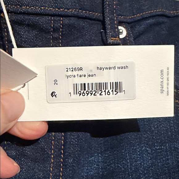 SPANX Dark Blue Flare Women's Jeans - Picture 4 of 6